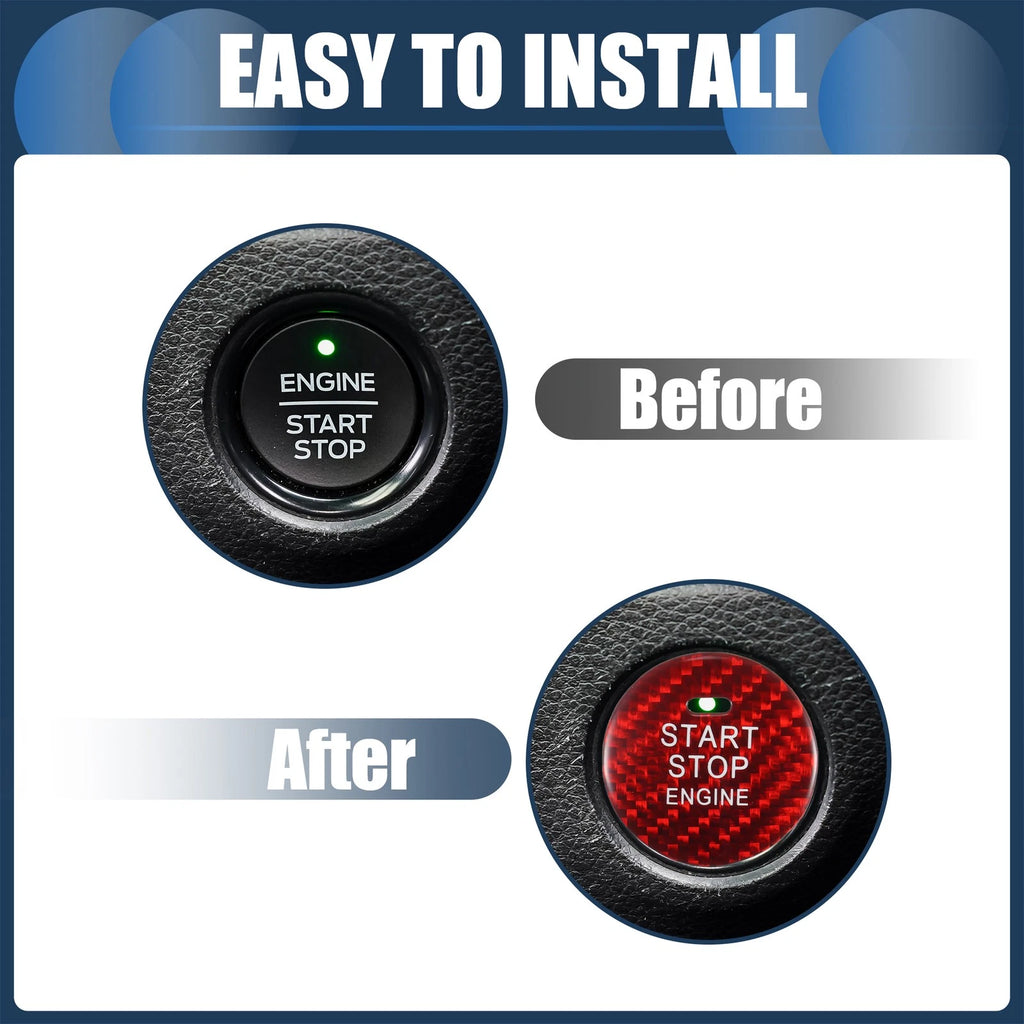 Engine Start Stop Button Cover for Mazda (Red)