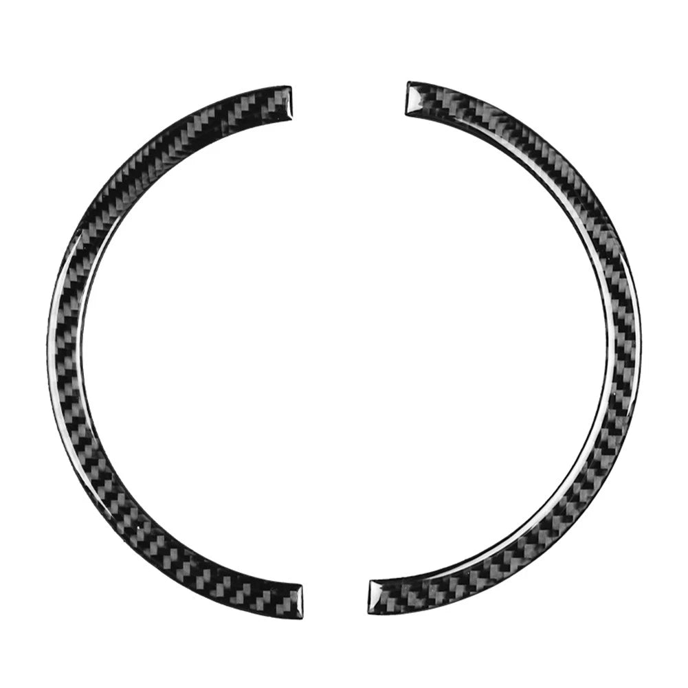 Interior Door Handle Ring Trim Cover for Fiat 500 (2012–2015) - Black Carbon Fiber