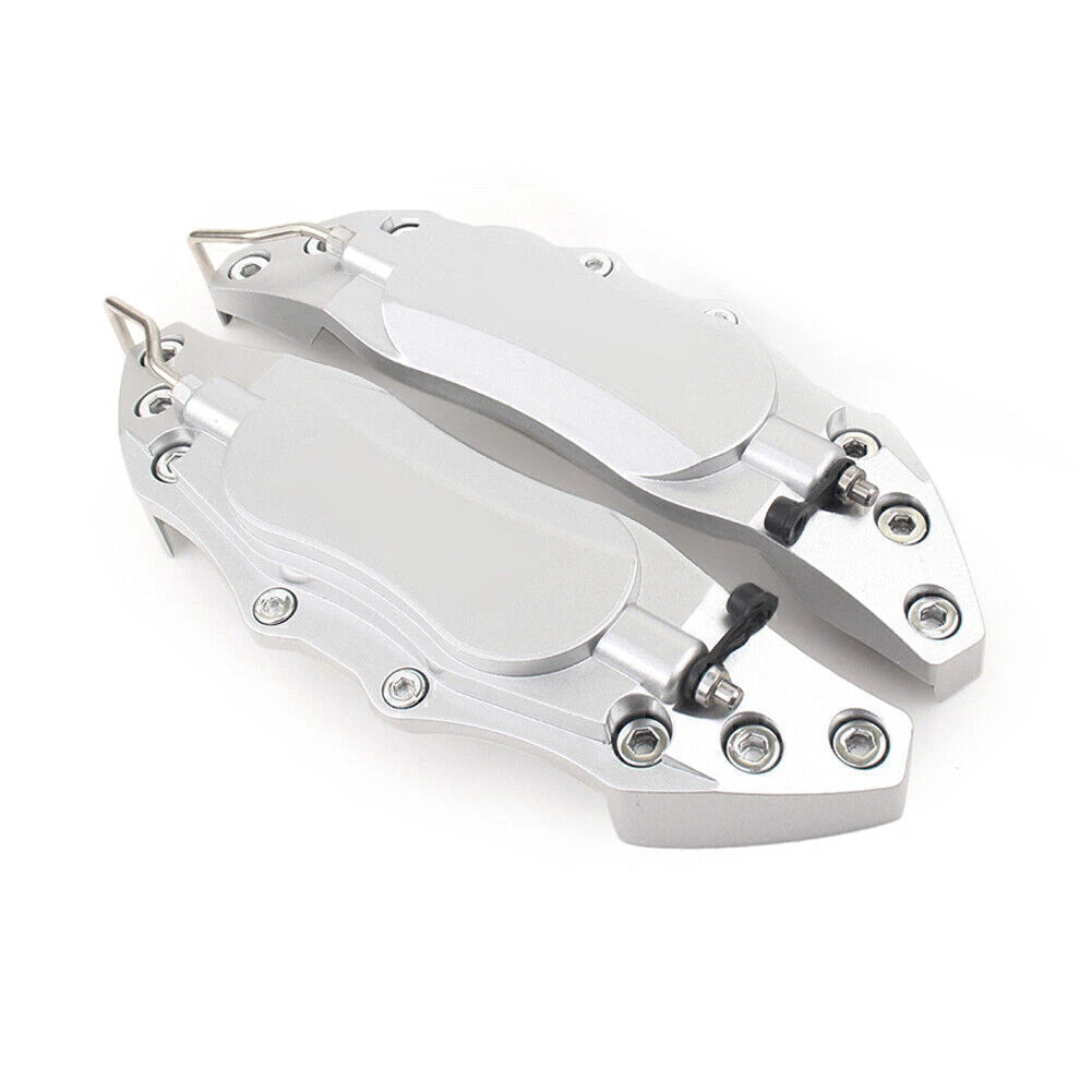 2X 3D Metal Brake Caliper Covers Universal Silver 14-17''