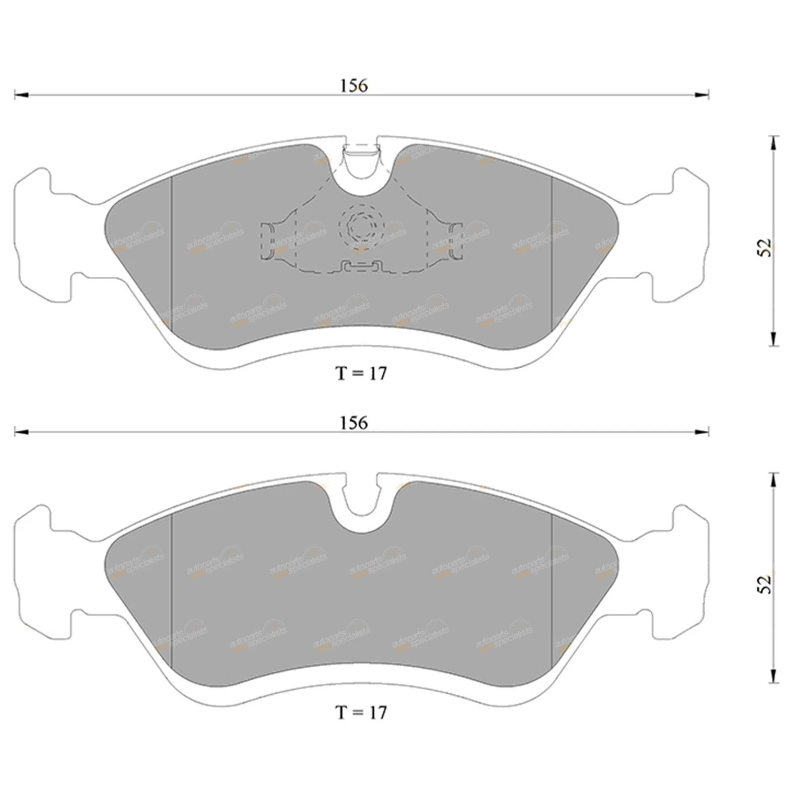 Front Disc Brake Pad Set for Daewoo Espero 2.0L C20LE (1995–1997)