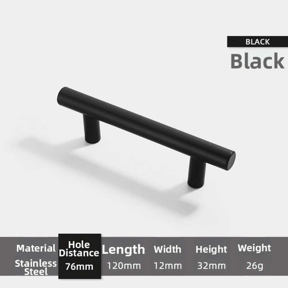 Stainless Steel Handle for Cabinet Drawer Dresser Wardrobe (Dark Black)