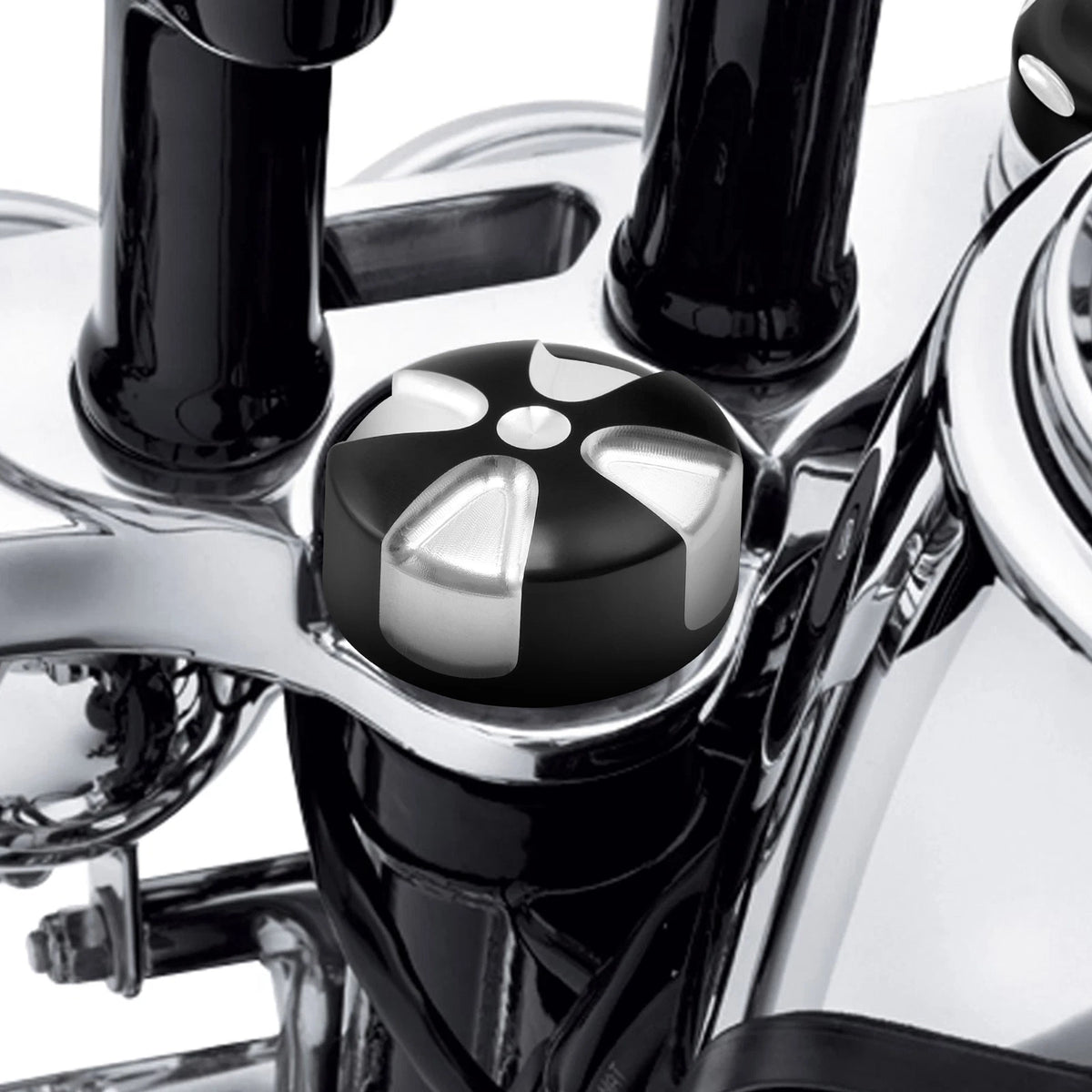 Triple Tree Top Upper Fork Nut Bolt Cover for Harley Sportster XL (2009–2013)