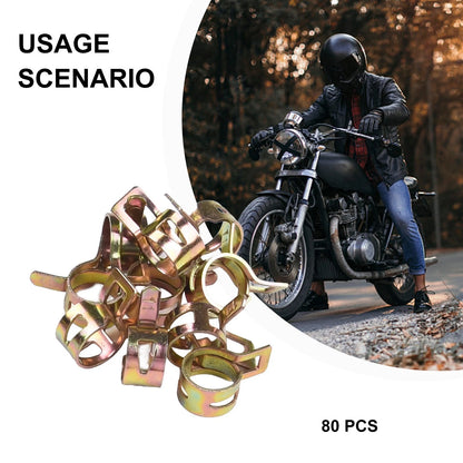 Set of 80 Spring Clips for Fuel Vacuum Hose (4mm-14mm)