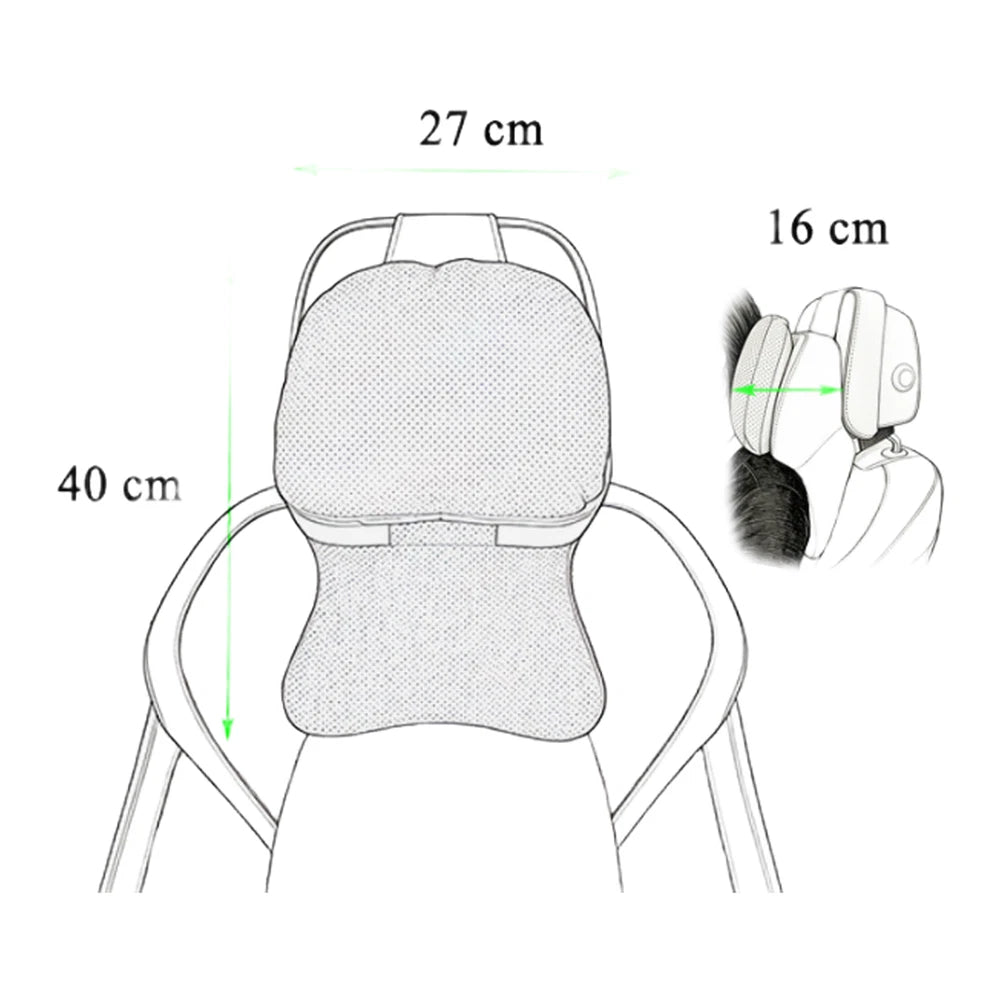 Headrest Pillow for Driving Comfort (Fits Vehicles & Home Office Chairs)