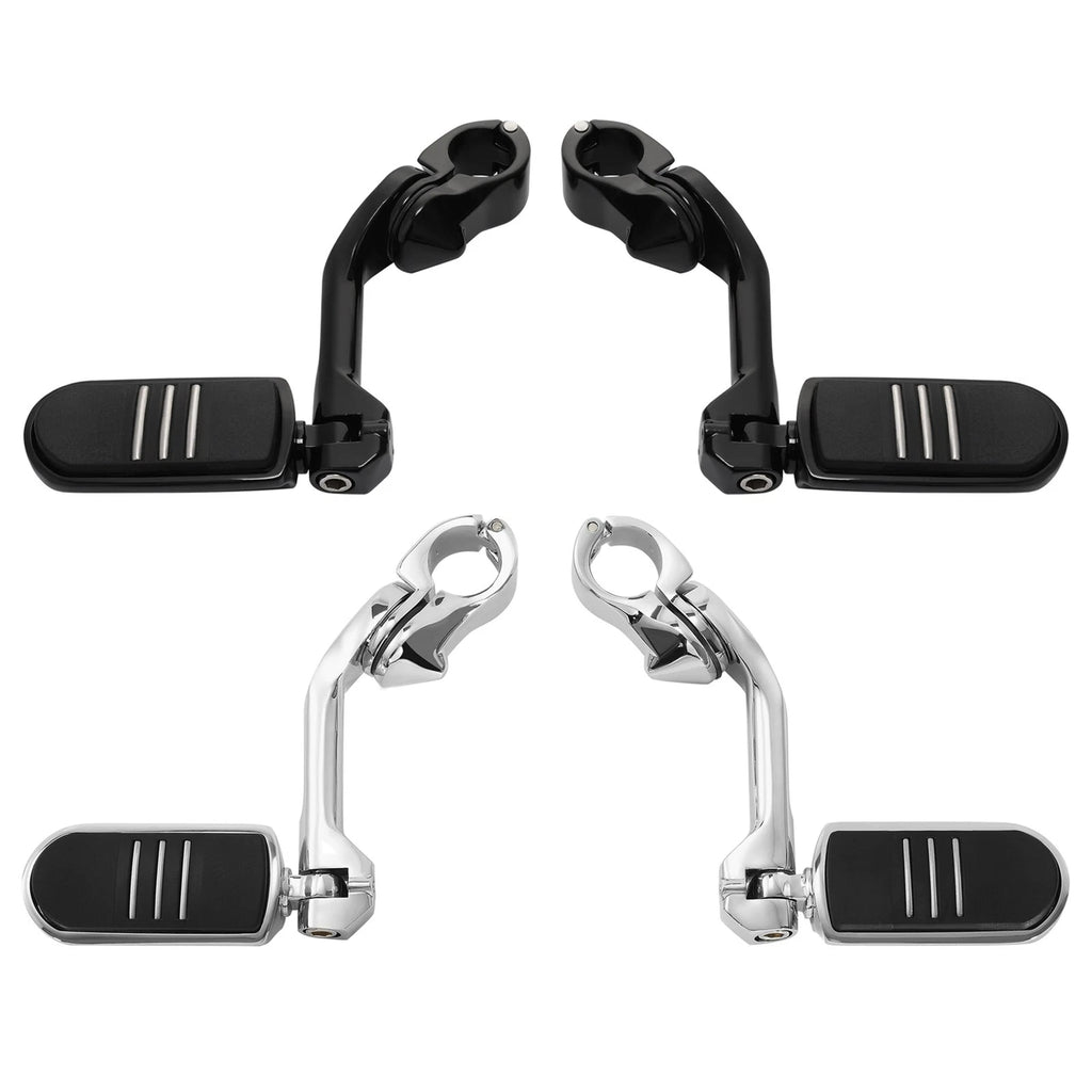 1 1/4" Pegstreamliner Long Angled Highway Engine Guard Footpeg Mount for Harley