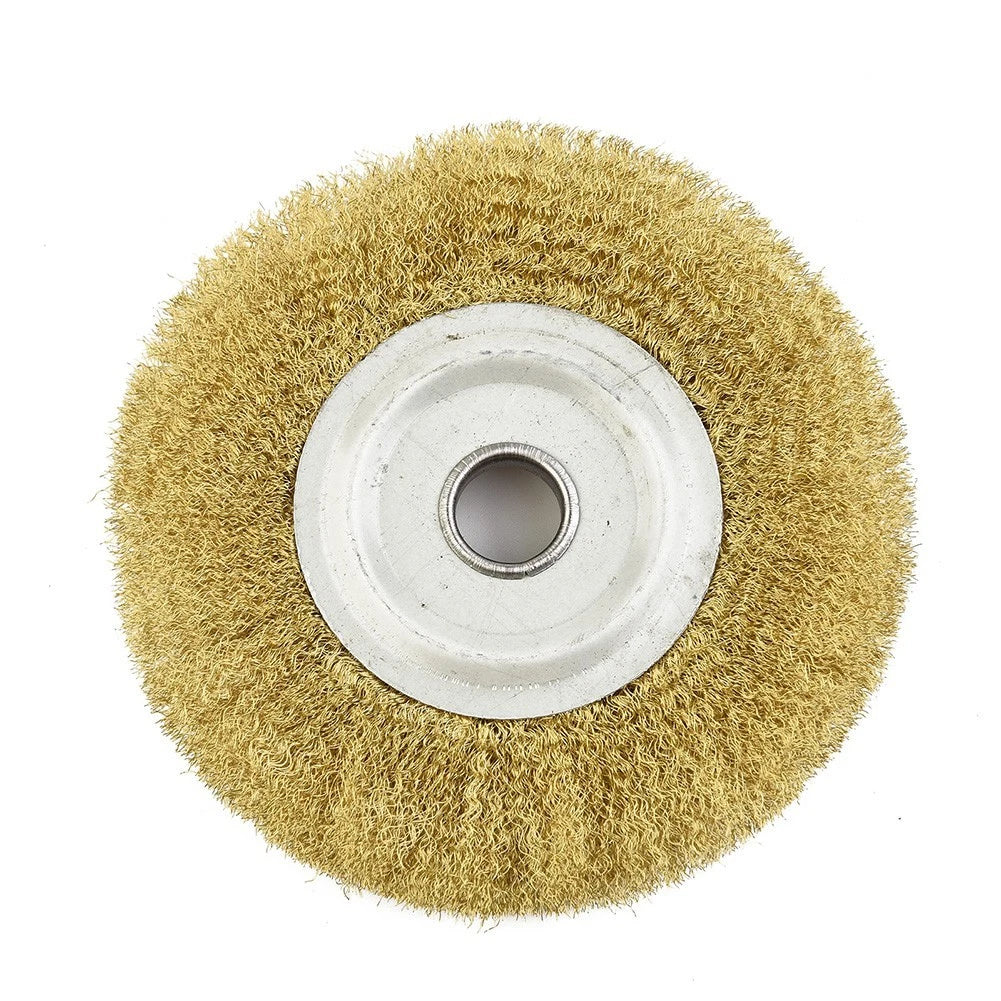 Deburring Copper Wire Wheel Brush for Grinder (Yellow)