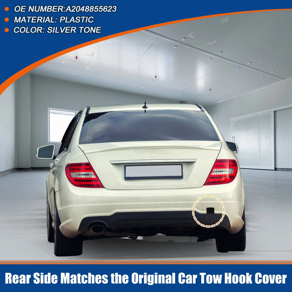 Rear Tow Hook Cover Replacement for Mercedes-Benz C-Class (2015–2021)