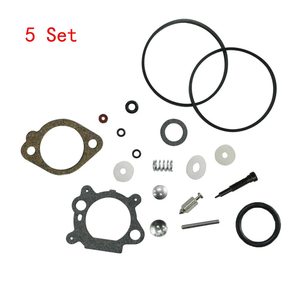 Set of 5 Carb Rebuild Kits for Briggs & Stratton Lawnmowers (492495, 493762, 498260)