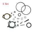 Set of 5 Carb Rebuild Kits for Briggs & Stratton Lawnmowers (492495, 493762, 498260)