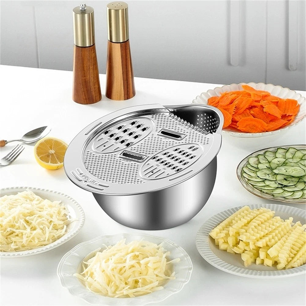 Multi-use Grater Lid for Food Preparation Kitchen Tool