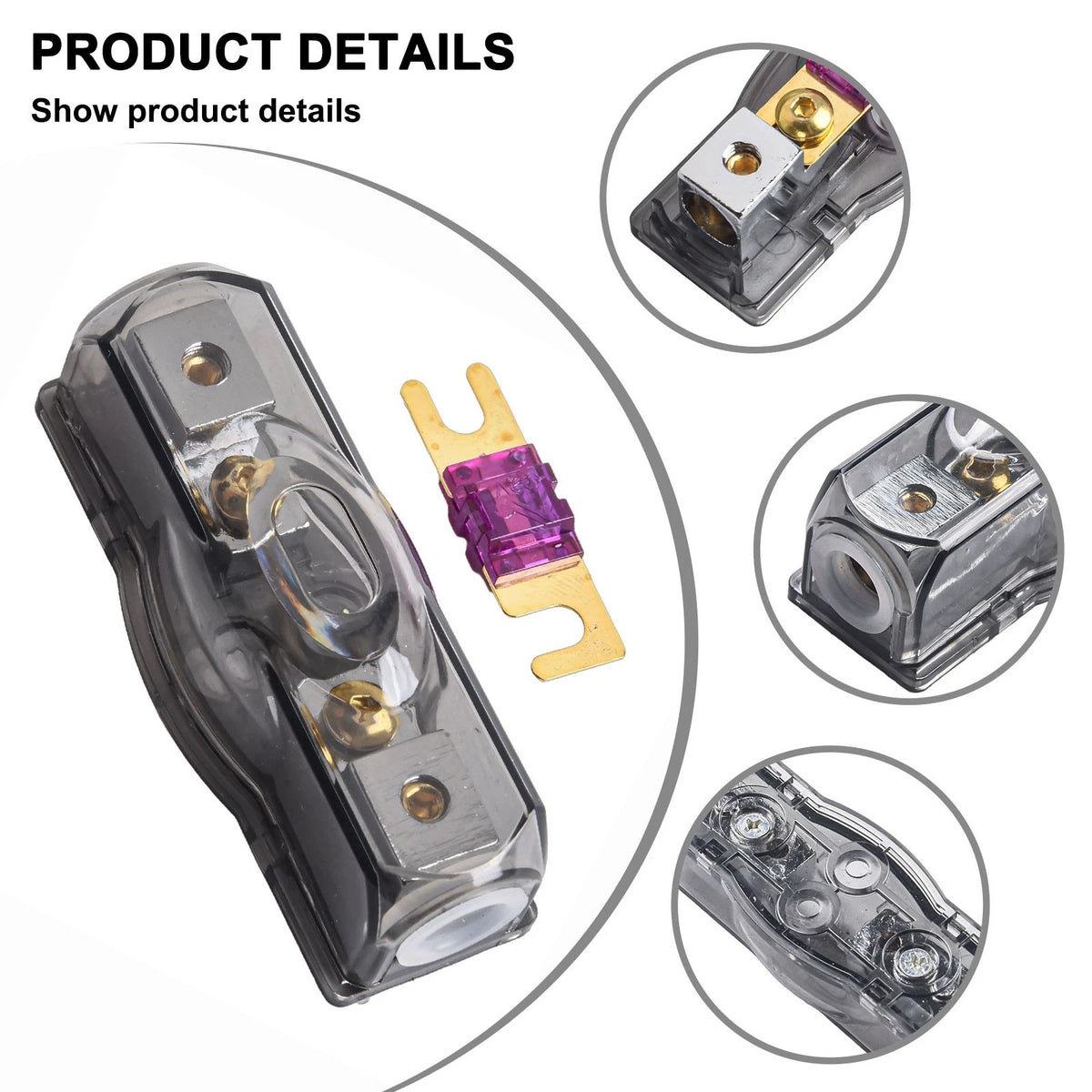 Car Fuse Holder 30A 100A 150A 200A 32V DC for Audio Motor Home