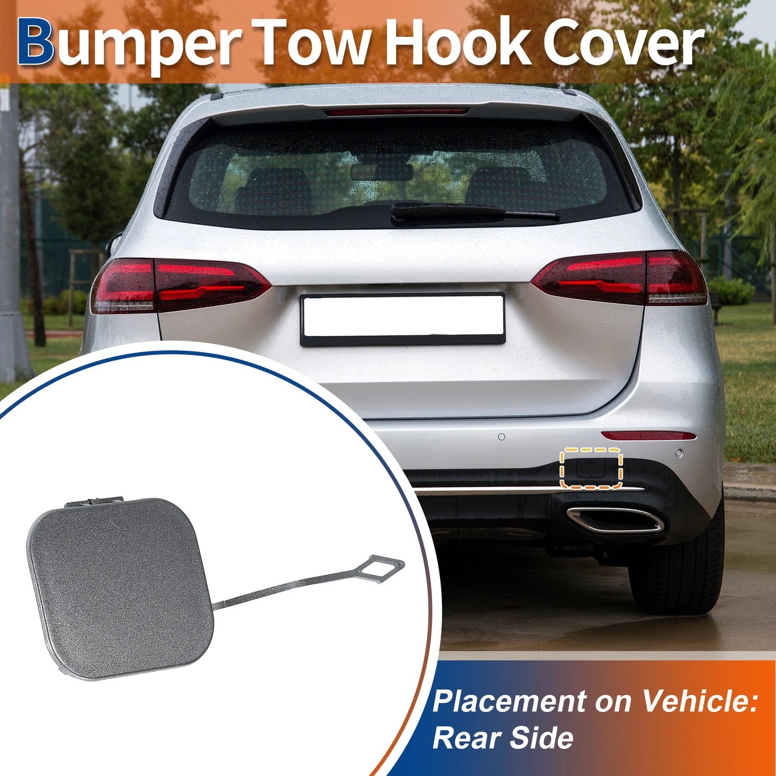 Rear Tow Hook Cover Replacement for Mercedes-Benz B-Class (2012–2019)