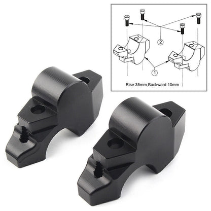 Handlebar Riser Clamp for Honda XADV-750 (2017–2019) Black