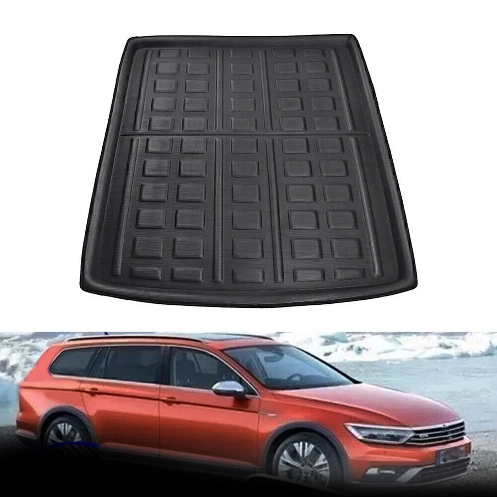 Rear Trunk Tray Floor Mat for VW Passat B8 (2014–2019) - Black