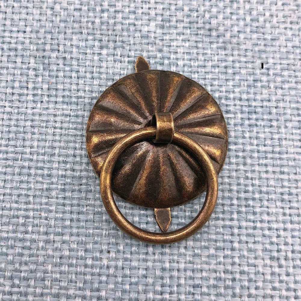 12Pcs 25mm Antique Door Ring Pull Handle for Jewelry Box Dresser Cabinet