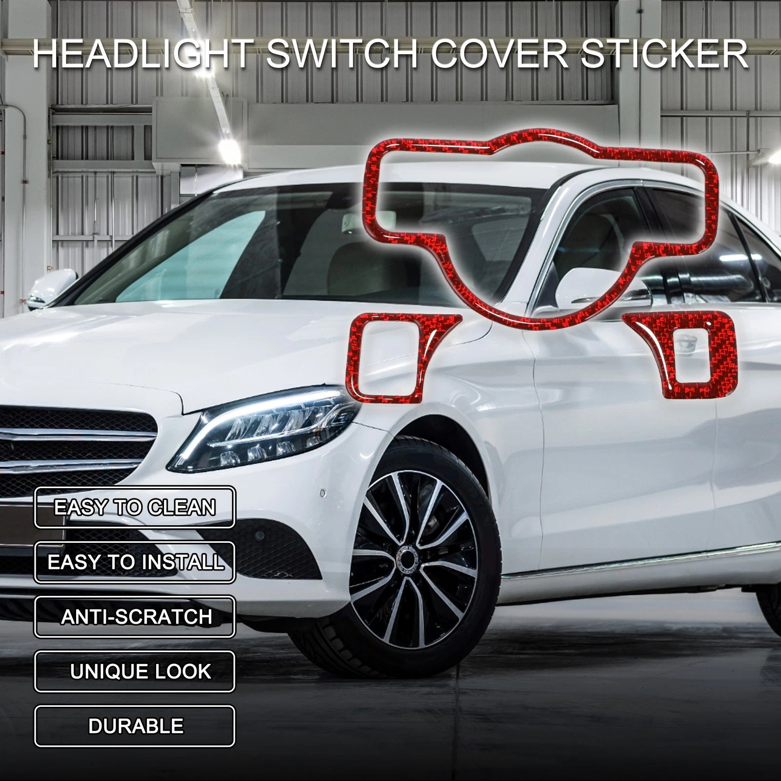 Headlight Switch Covers Replacement for Mercedes-Benz A B C E G Class (2010–2020)