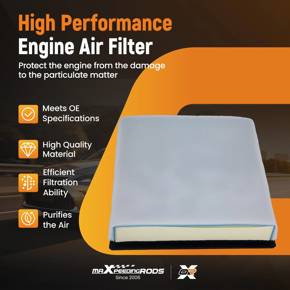 Engine Air Filter for Ford F250/F350 6.7L Powerstroke (2020–2022) VA512 FA2031