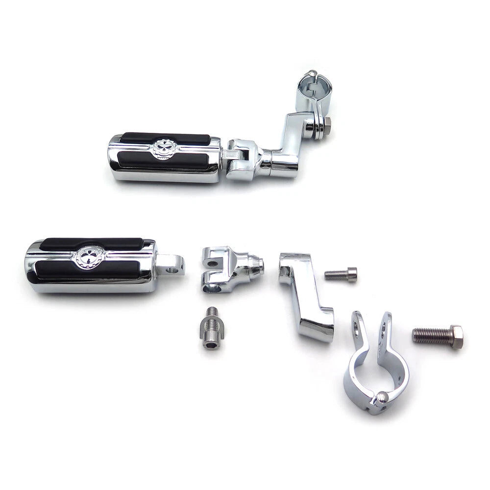 1.25" Gear Skull Highway Foot Pegs Mount Kit for Harley Touring (Fits 2014–2023)