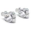 Chrome 1" 25mm Handlebar Mirror Thread Mount Clamp for Motorcycle