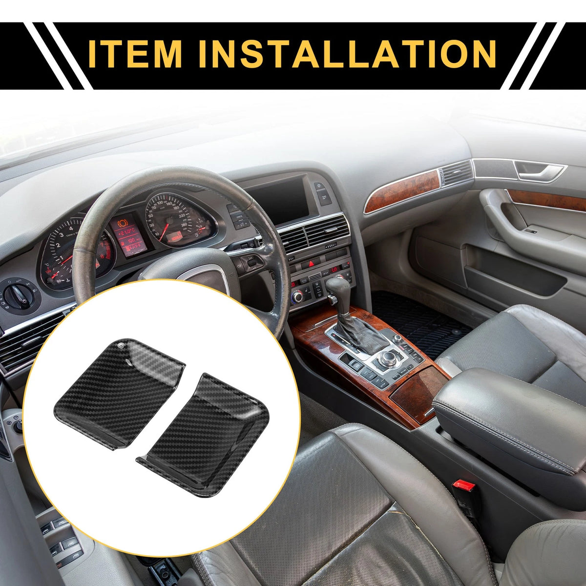 Inner Rear Door Handle Bowl Cover Trims Set for Ford F-150 (2021–2024)