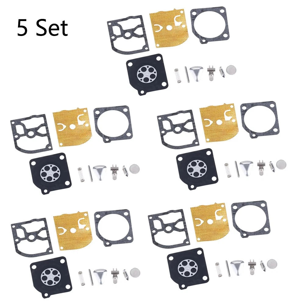 Set of 5 Carburetor Repair Kits for Zama RB-45 Jonsered 2041 2045 2050