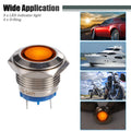 5Pcs 16mm LED Waterproof Pilot Indicator Signal Light for Universal
