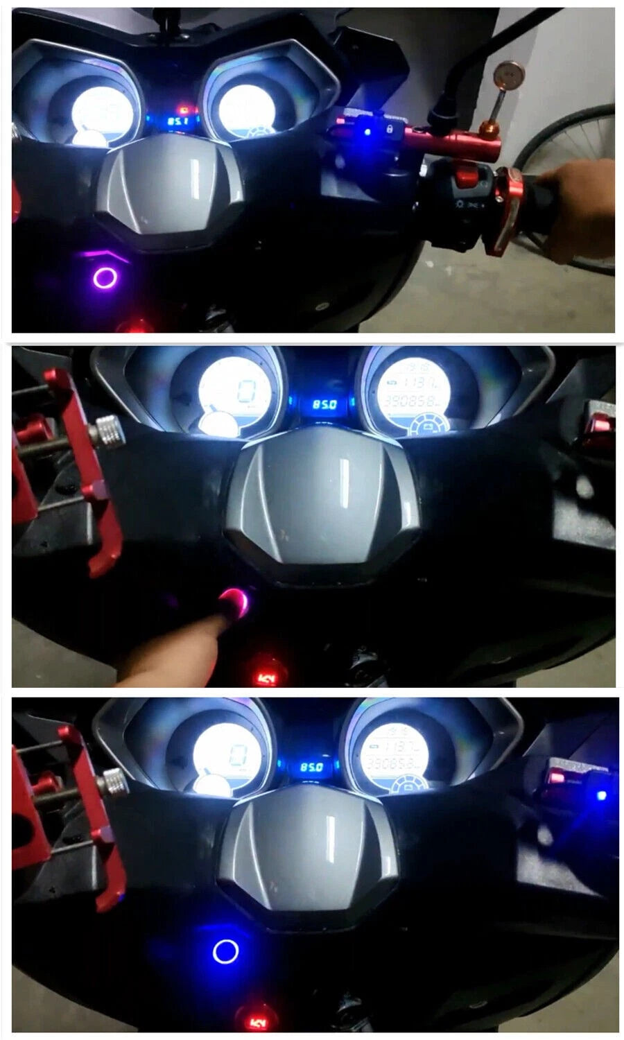 12V LED Fingerprint Control Module Switch for Car Door Ignition (USA)