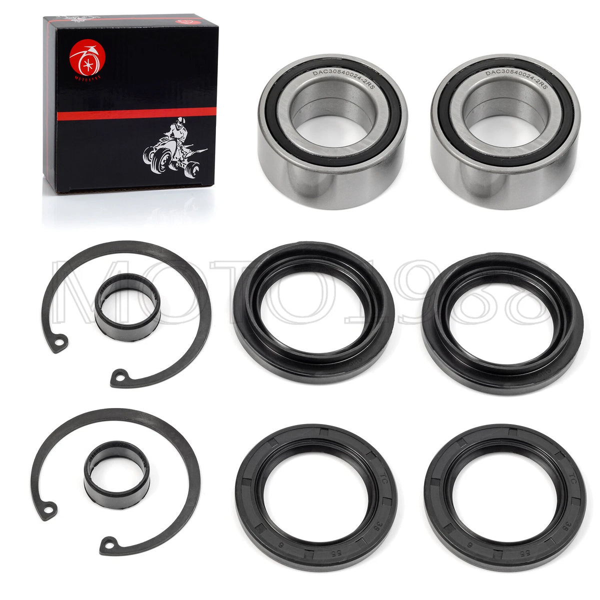 Front Wheel Bearings Seals Kit for Honda Foreman Rubicon 500 (2001–2023)