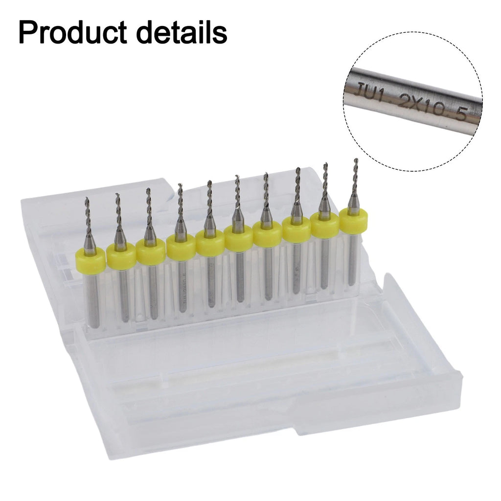 10PCS Carbide Drill Bits Set for Circuit Board and Metal