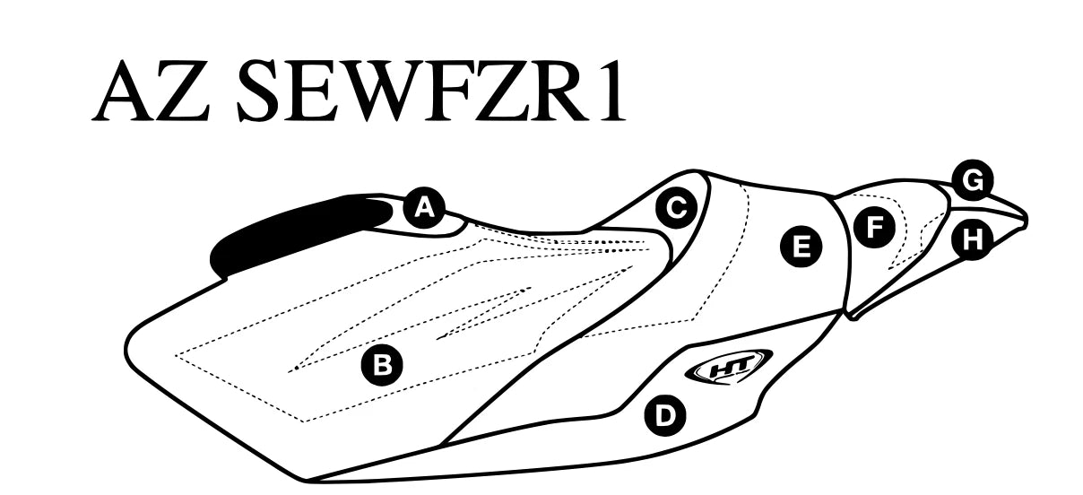 Hydro-Turf Seat Cover for Yamaha FZR (2012–2016)