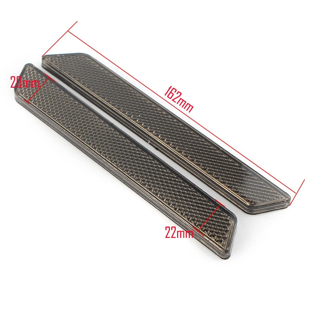 Silver Saddlebag Guard Latch Cover Hard Bag Reflectors For Harley Touring 2014+