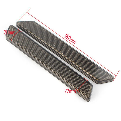 Silver Saddlebag Guard Latch Cover Hard Bag Reflectors For Harley Touring 2014+