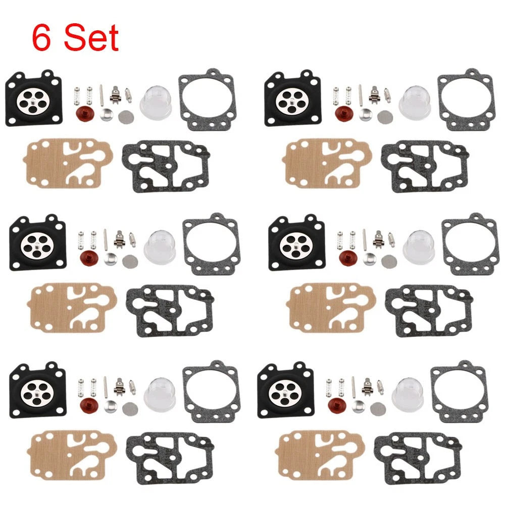 Set of 6 Carburetor Kits for Honda CG260 CG330 Walbro 43CC 52CC