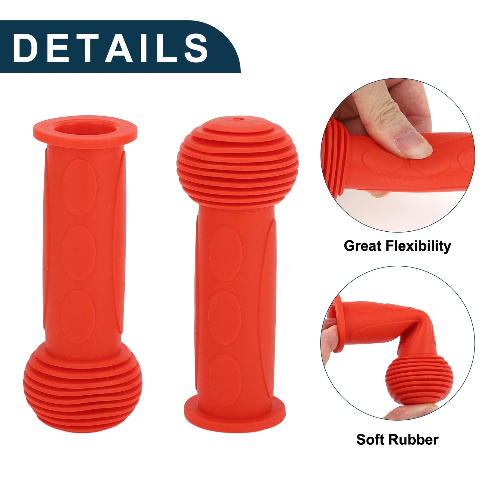 Child Bike Handlebar Grip Cover 110mm Soft MTB End Grips Protector Set (1 Pair)