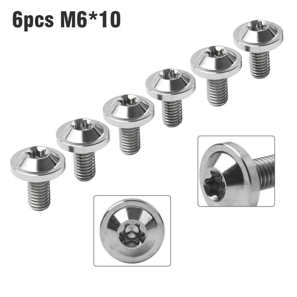 6pcs Alloy M6x10mm Torx Head Screws for Bike Motorcycle