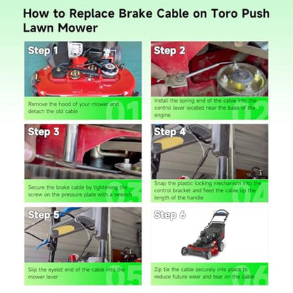 Brake Cable for Gas Push Mower (54.5 Inches)