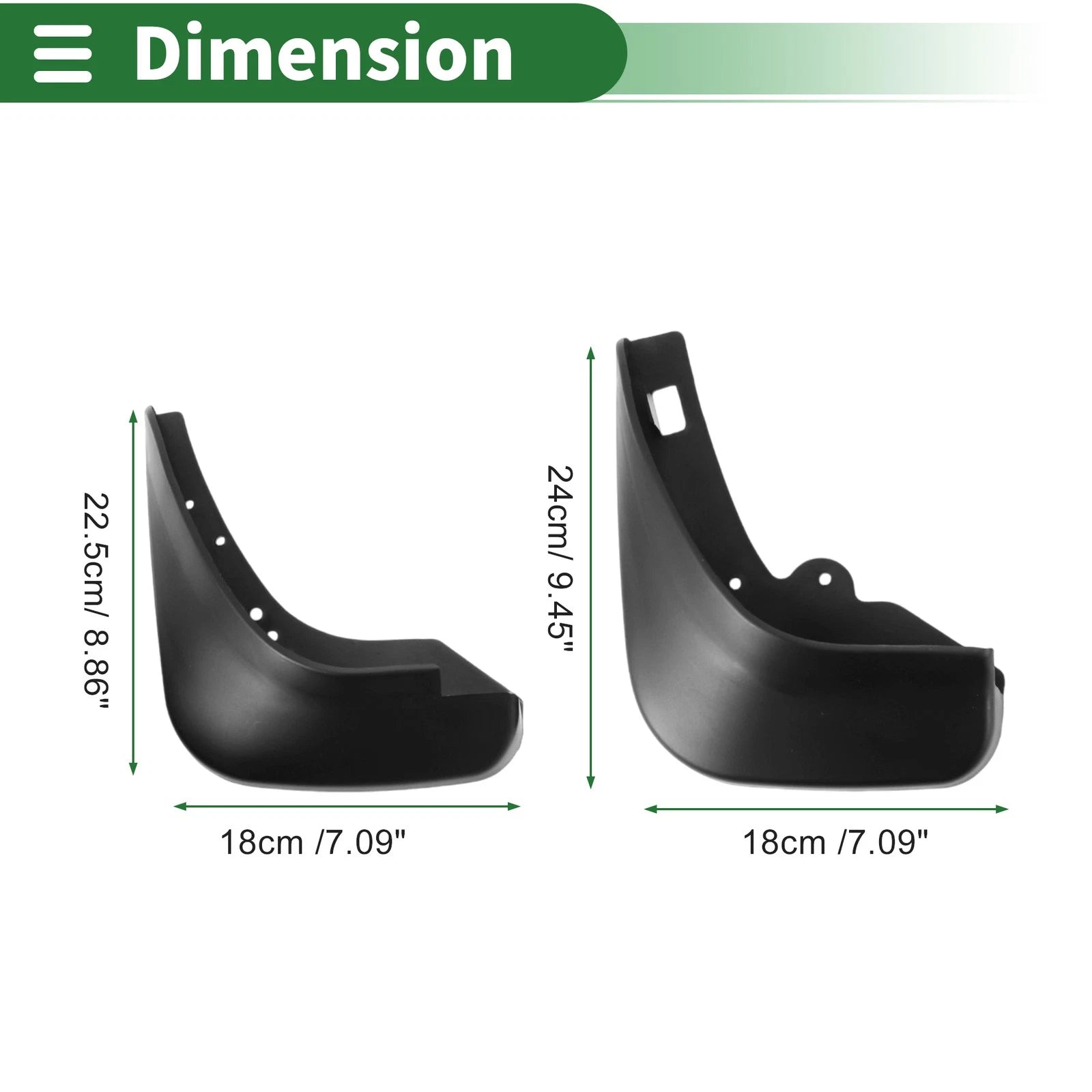 Mud Flaps Splash Guards for Ford Focus (2009–2014) W/ Mount Accessories