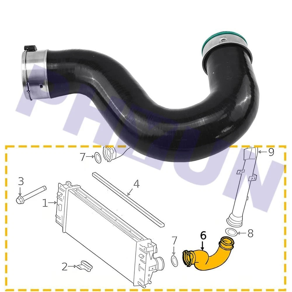 Left Intercooler Hose for Mercedes-Benz Sprinter 2500 3500 (2014–2016)