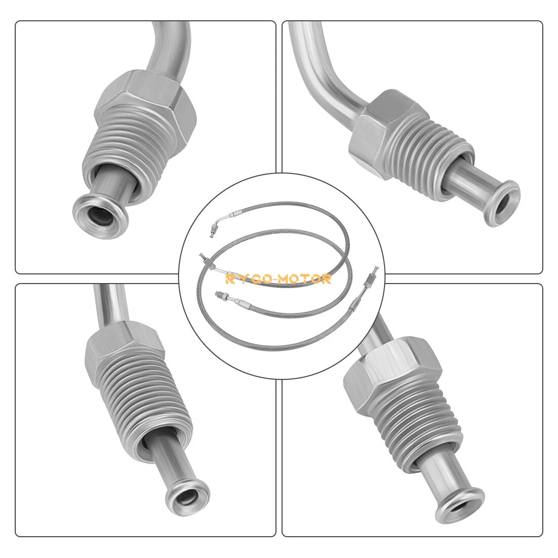 Set of 2 Brake Hose Lines 1910484 1910485 for Polaris Ranger TM 650 425