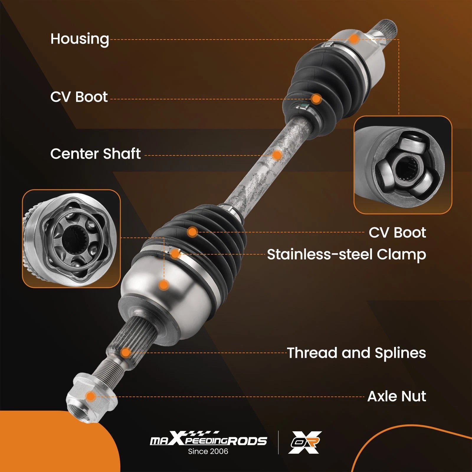 Front CV Axle Shafts for Ford Focus (2012–2018) 66-2334