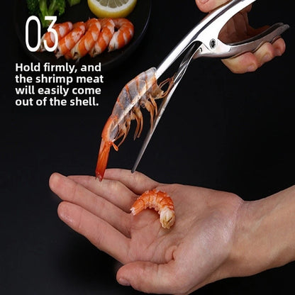 Stainless Steel Shrimp Peeler Tool for Fast Shell Removal