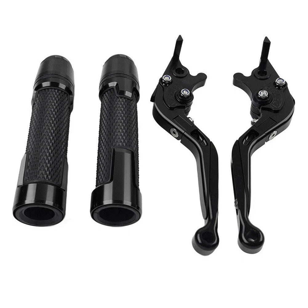 Set of 2 Black Extendable Brake Clutch Levers for Suzuki GSR750