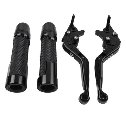 Set of 2 Black Extendable Brake Clutch Levers for Suzuki GSR750