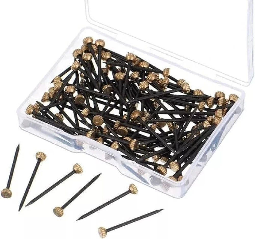 120 Pcs Brass Antique Photo Hooks Hangers Wall Pins 25mm
