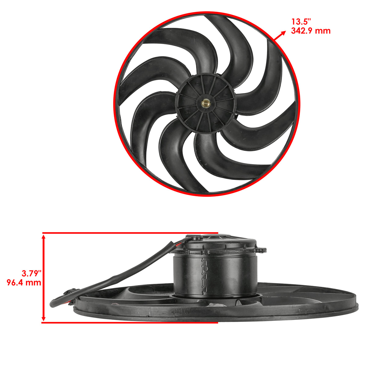 Radiator Cooling Fan Replacement for Can Am Maverick X3 Max Turbo (2018–2025)