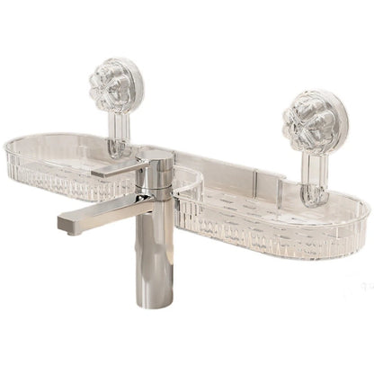 Space Saving Removable Faucet Storage Rack with Suction Cup for Sink