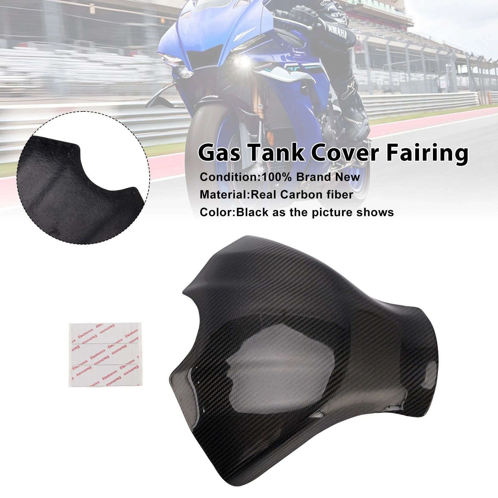 Carbon Fiber Tank Cover Fairing for Yamaha YZF-R1 R1M R1S (2015–2025)