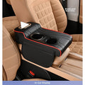 Armrest Pad Cover for - Leather, Side Storage