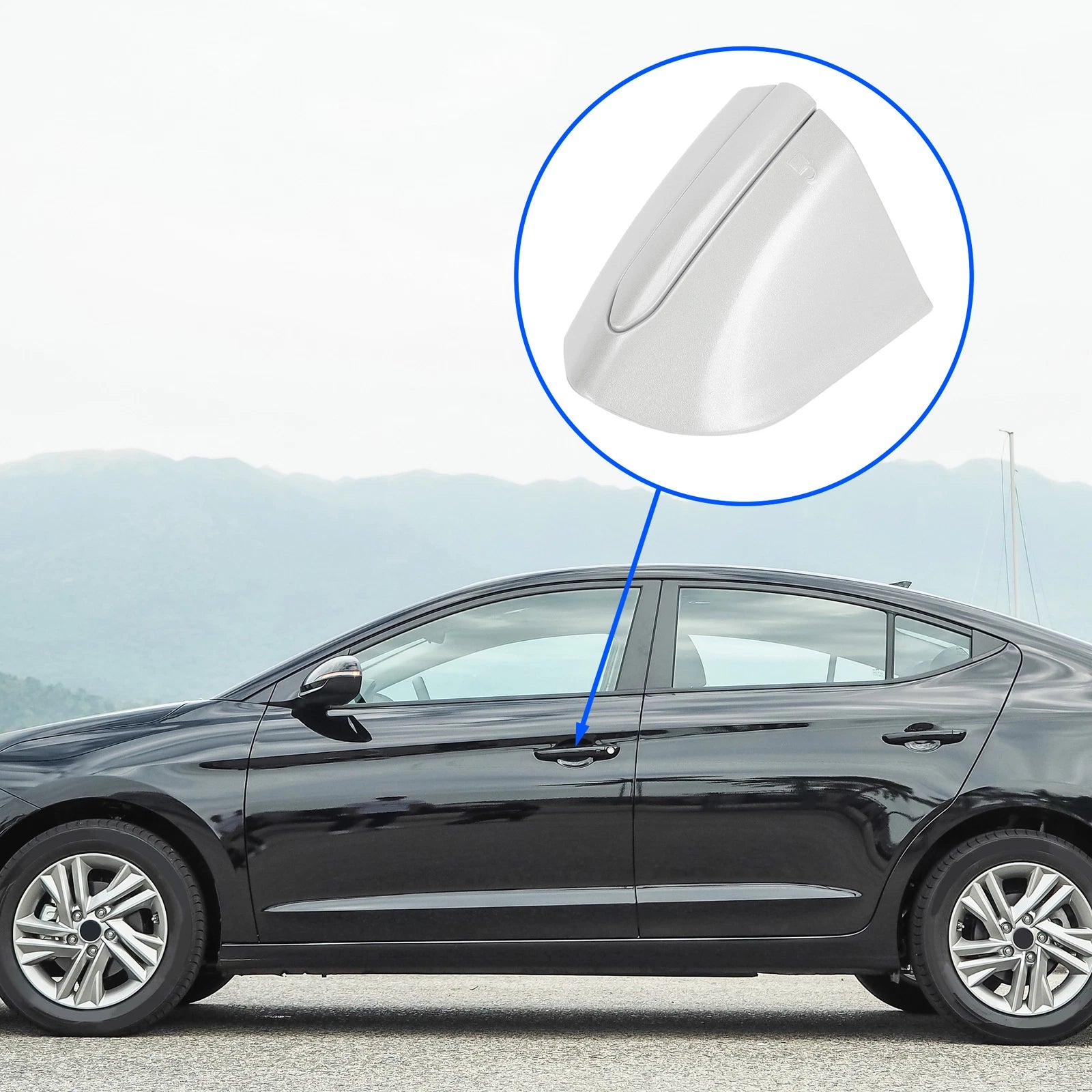 Front Left Door Handle Protector for Ford Mondeo Edge Taurus (2013–2020) White
