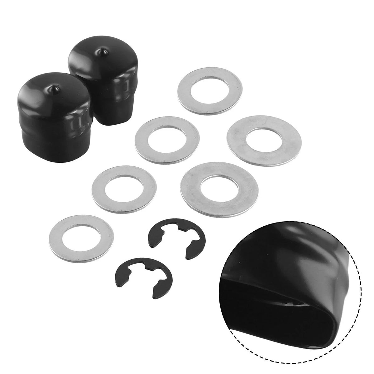 2X Hub Cap Retainer Washers Tool Kit E-Clips for Hubs